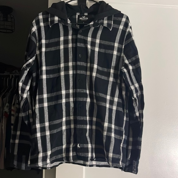 Hollister Other - Men’s Hollister Size Large Hooded Flannel Shirt
